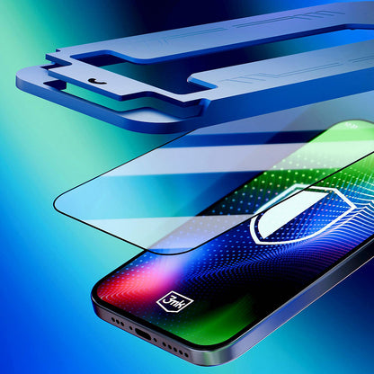 3MK Hardy Ultra suojakalvo Apple iPhone 17 Pro:lle, karkaistu lasi, täysliima, musta