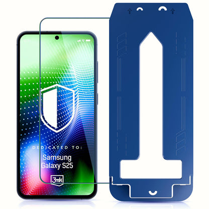 Näytönsuoja 3MK Hardy Ultra Samsung Galaxy S25 S931:lle, Karkaistu lasi, Täysi liima, Musta