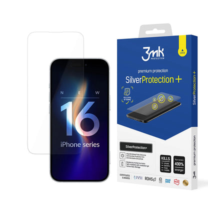 Näytönsuoja 3MK Silver Protect+ Apple iPhone 16 Pro:lle, muovia