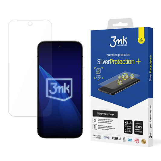 3MK Silver Protect+ Näytönsuoja Google Pixel 9a:lle, muovia