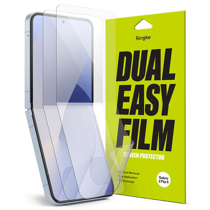 Ringke Dual Easy sisäinen näytönsuojakalvo Samsung Galaxy Z Flip6 F741:lle, Muovi, 2 kappaleen setti