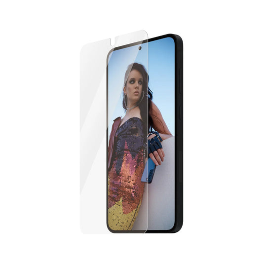 PanzerGlass Safe -näytönsuoja. Ultra-Wide Fit EasyAligner Samsung Galaxy S25+ S936:lle, karkaistu lasi, täysi liima, uudelleen suljettu