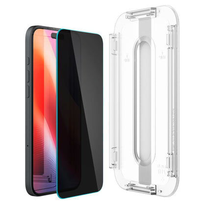 Spigen GlastR EZ FIT Screen Protector for Apple iPhone 17e / 16e / 14 / 13 Pro, Tempered Glass, Full Glue, Set of 2 pieces AGL03385