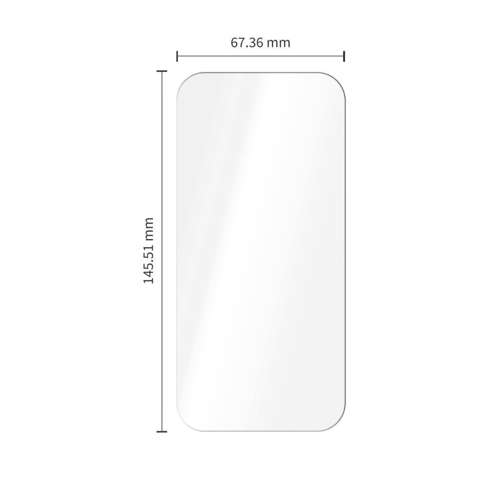 Tech-Protect OneTouch Näytönsuoja Apple iPhone 18 Pro / 17 Pro:lle, Karkaistu Lasi, Täysiliimainen, 2 kappaleen setti, Läpinäkyvä
