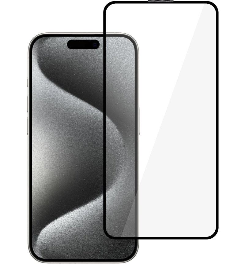 Tel Protect 10X HD Plus Titanium -näytönsuojakalvo Apple iPhone 17 / 16 Pro -puhelimelle, karkaistua lasia, koko pinnan liimapinta, musta