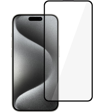 Tel Protect 10X HD Plus Titanium -näytönsuojakalvo Apple iPhone 17 / 16 Pro -puhelimelle, karkaistua lasia, koko pinnan liimapinta, musta