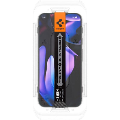 Spigen GlastR EZ FIT -suojakalvo Google Pixel 9 Pro XL:lle, Panssarilasi, Täysliima, 2 kappaleen setti AGL08445