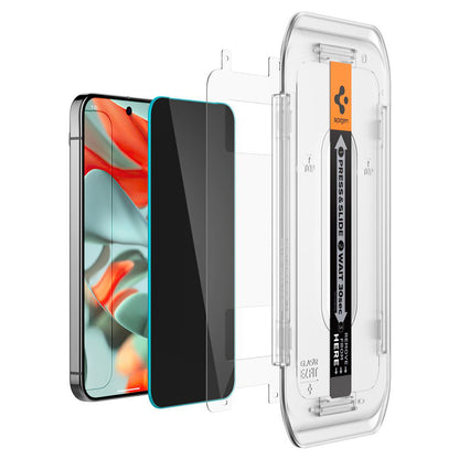 Spigen GlastR EZ FIT Privacy-näytönsuoja Google Pixel 9 Pro XL:lle, karkaistu lasi, täysiliimainen, 2 kappaleen setti AGL09313