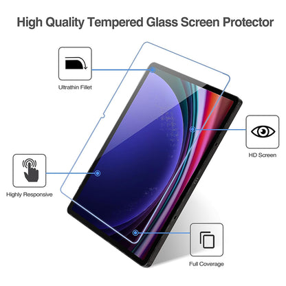 Lito Classic -näytönsuoja Samsung Galaxy Tab S9 FE / Tab S9:lle, karkaistu lasi, täysiliimainen, 2.5D