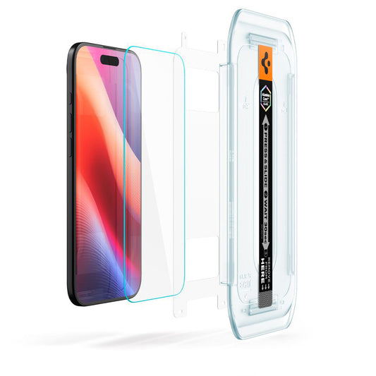 Spigen GlastR EZ FIT -suojakalvo Apple iPhone 17 Air -puhelimelle, Turvalasi, Täysliima, 2 kappaleen setti