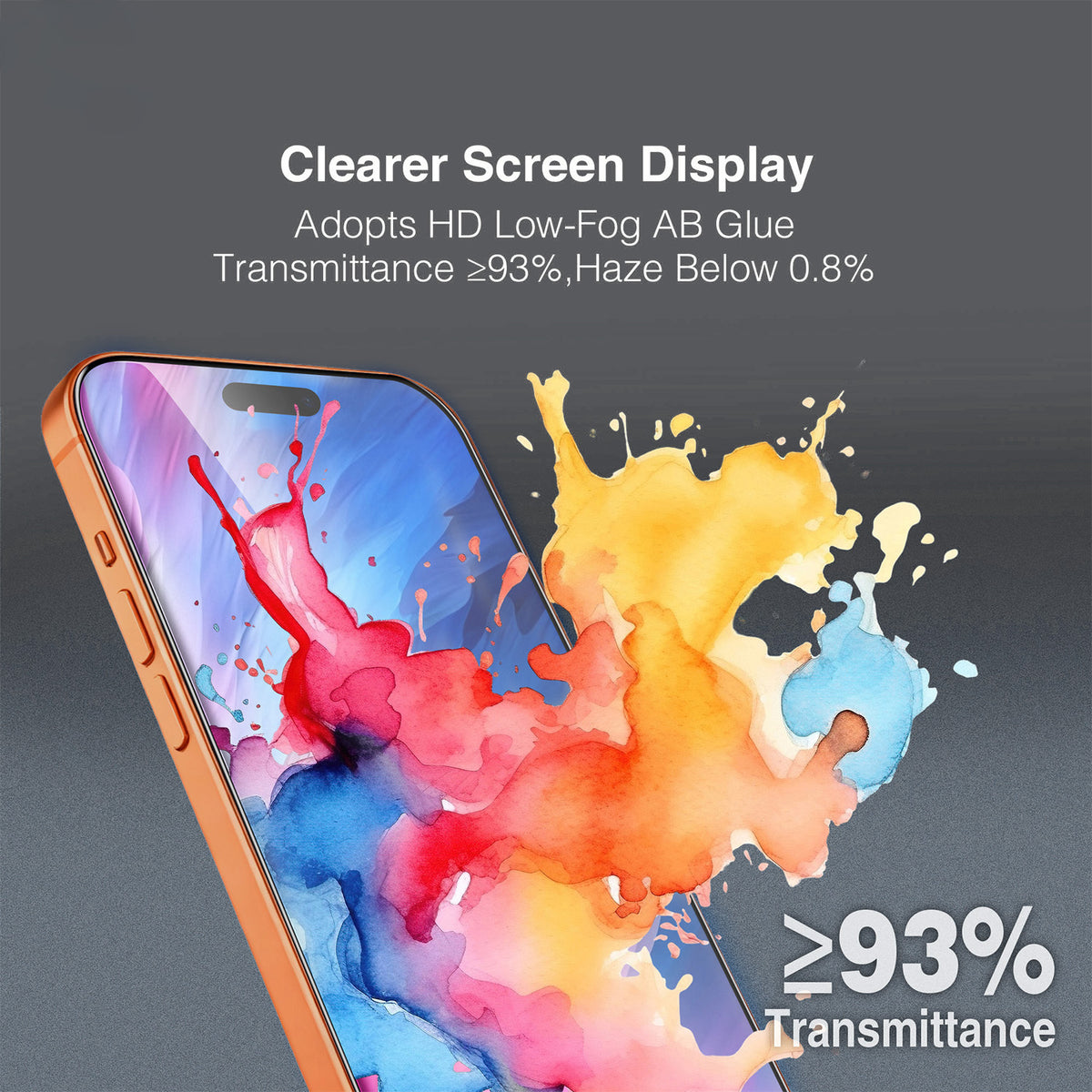 Tel Protect 10X HD DLC Diamond Coating -näytönsuojalasi Apple iPhone 18 Pro / 17 Pro -puhelimelle, karkaistua lasia, täysliimakiinnitys, musta