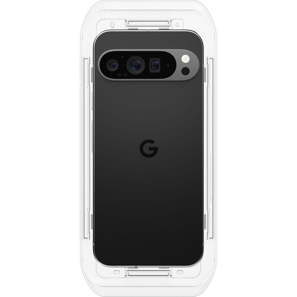 Spigen GlastR EZ FIT -suojakalvo Google Pixel 9 Pro XL:lle, Panssarilasi, Täysliima, 2 kappaleen setti AGL08445