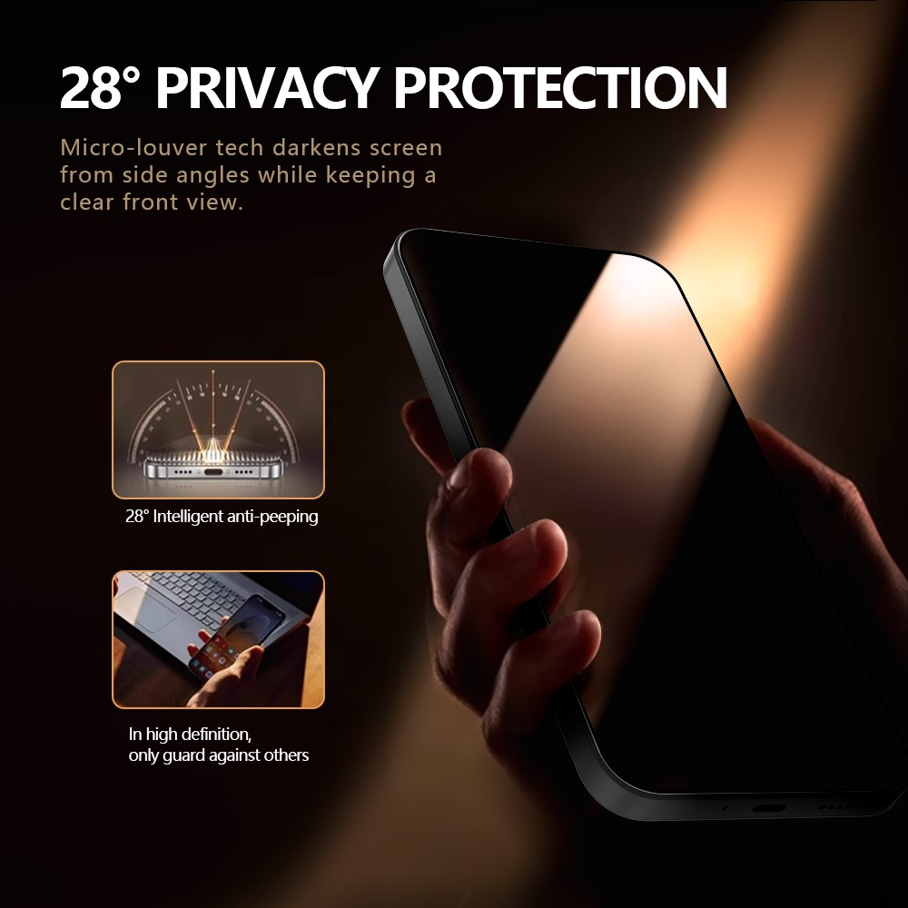 Privacy-suojakalvo Lereach Xiaomi 17T Pro:lle, karkaistu lasi, täysiliimainen, 2 kappaleen setti