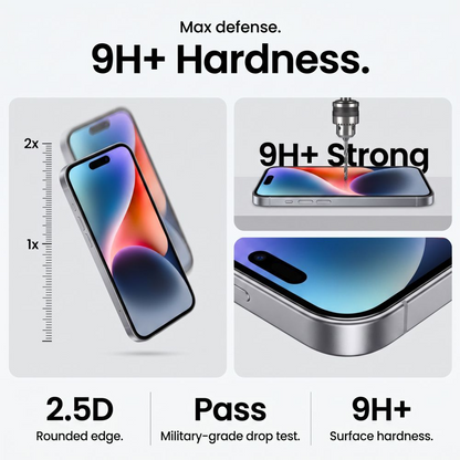 Tech-Protect OneTouch Näytönsuoja Apple iPhone 18 Pro / 17 Pro:lle, Karkaistu Lasi, Täysiliimainen, 2 kappaleen setti, Läpinäkyvä