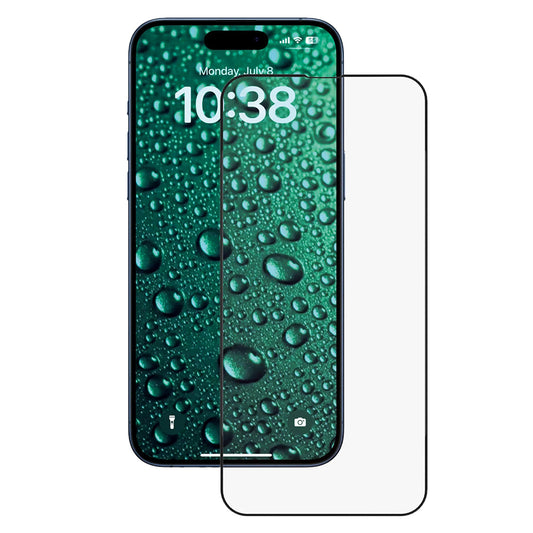 Anank 3X Vahvistettu Näytönsuoja Apple iPhone 16 Prolle, Karkaistu Lasi, Täysi Liima, 3D, Musta