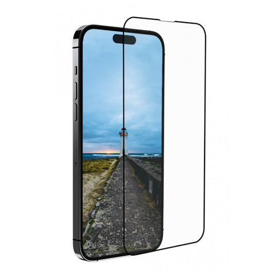 Anank 3X Vahvistettu Näytönsuoja Apple iPhone 15 Pro Maxille, Karkaistu Lasi, Täysi Liima, 3D, Musta
