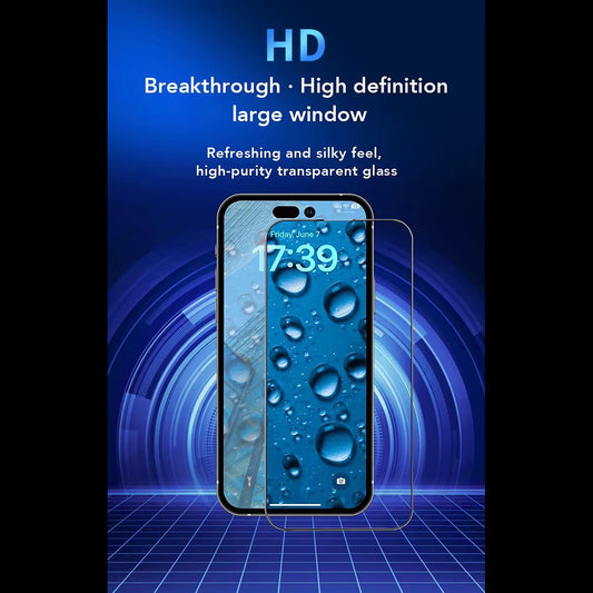 Anank 3X Vahvistettu Näytönsuoja Apple iPhone 16 Pro Maxille, Karkaistu Lasi, Täysi Liima, 2.5D, Musta