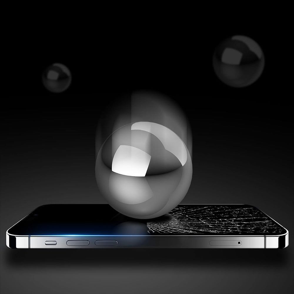 Anank 5X vahvistettu särönmisenesto näytönsuojakalvo Apple iPhone 17 Pro Max, karkaistu lasi, täysliima, 3D, musta