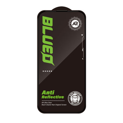 Blueo Anti-Reflective HD -näytönsuoja Apple iPhone 15 Pro Maxille, karkaistu lasi, täysiliimainen, musta
