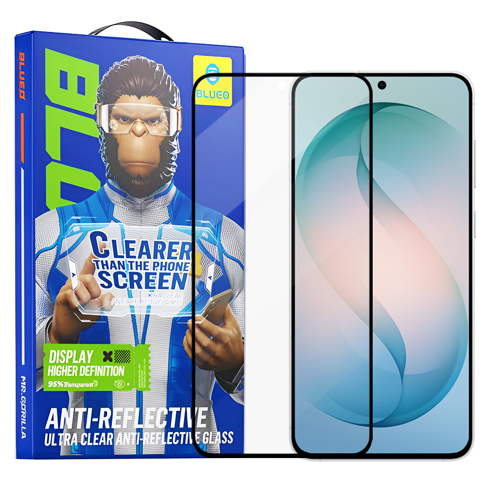 Blueo Anti-Reflective HD -suojakalvo Samsung Galaxy S26 Plus S947:lle, Panssarilasi, Täysliima, Musta