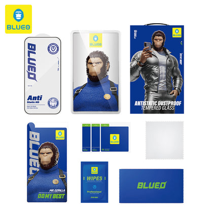 Blueo Anti-Static HD -näytönsuoja Apple iPhone 18 Pro Max / 17 Pro Max / 16 Pro Max, karkaistu lasi, täysiliimainen, musta