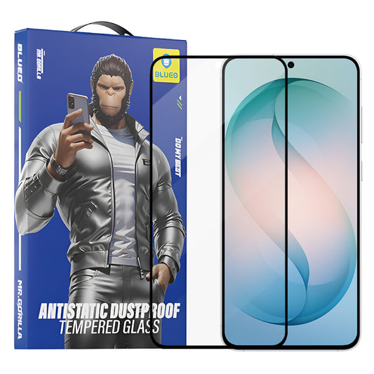 Blueo Anti-Static HD -suojakalvo Samsung Galaxy S26 Plus S947:lle, karkaistu lasi, täysliima, musta