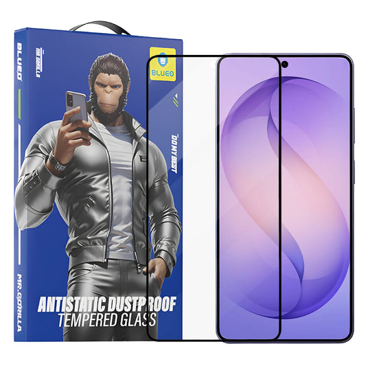 Blueo Anti-Static HD -suojakalvo Samsung Galaxy S26 Ultra S948:lle, karkaistu lasi, täysliima, musta