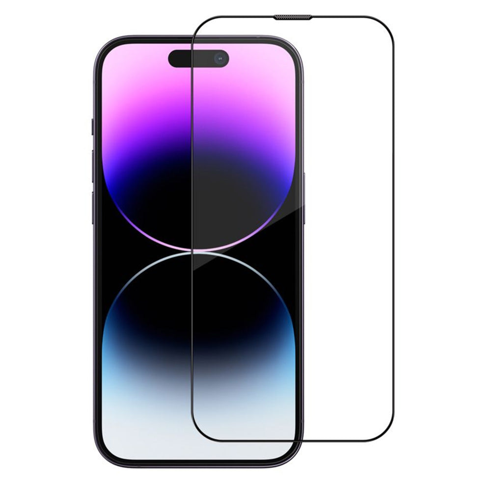 Blueo Sapphire Applicator Pro -näytönsuoja Apple iPhone 15 Prolle, karkaistu lasi, täysiliimainen, musta