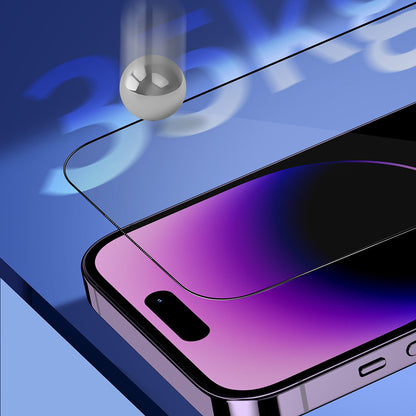 Blueo Sapphire Applicator Pro -näytönsuoja Apple iPhone 15 Prolle, karkaistu lasi, täysiliimainen, musta