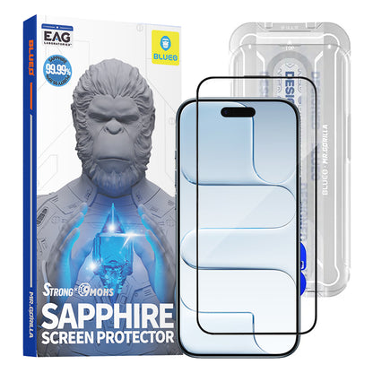 Blueo Sapphire Applicator Pro -suojakalvo Apple iPhone 17 Airille, Panssarilasi, Täysliima