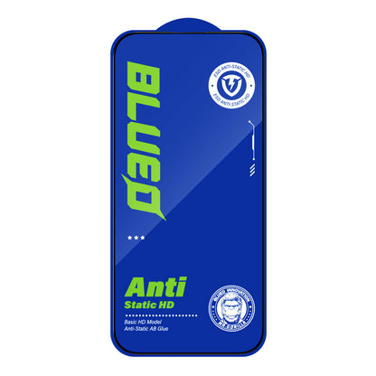 Blueo Silk HD -näytönsuoja Apple iPhone 16 / 15:lle, karkaistu lasi, täysiliimainen, 5 kappaleen setti, 2.5D, musta