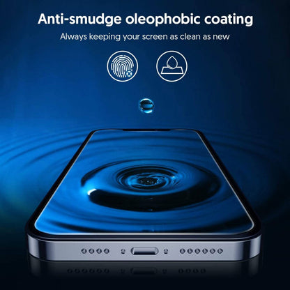 Blueo Silk HD -näytönsuoja Apple iPhone 16 / 15:lle, karkaistu lasi, täysiliimainen, 5 kappaleen setti, 2.5D, musta