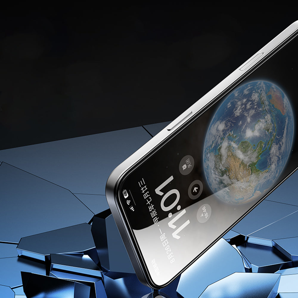 Blueo Silk HD -näytönsuoja Apple iPhone 16 / 15:lle, karkaistu lasi, täysiliimainen, 5 kappaleen setti, 2.5D, musta