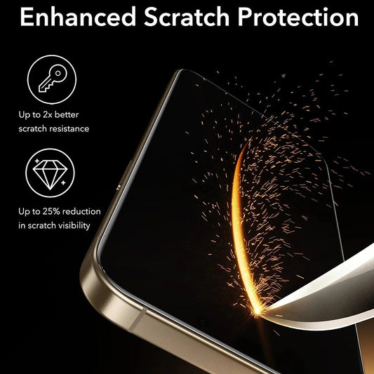 ESR Corning UltraFit näytönsuojakalvo Apple iPhone 17 Pro Maxille, karkaistu lasi, Full Glue, 3 kappaleen setti