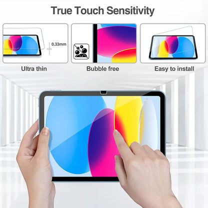 Clear Lito Classic -näytönsuoja Apple iPadille (2025) / (2022), karkaistu lasi, täysiliimainen, 2.5D
