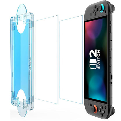 Techsuit SwitchAura Näytönsuoja-applikaattori Nintendo Switch 2:lle, Karkaistu lasi, 2 kappaleen setti