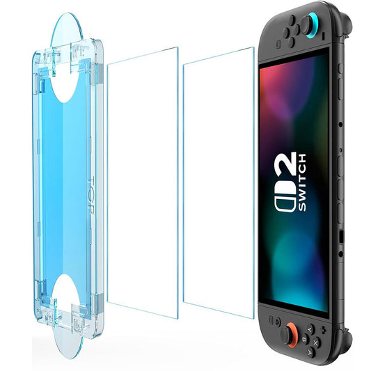 Techsuit SwitchAura Screen Protection Film Applicator for Nintendo Switch 2, Tempered Glass, Set of 2 pieces