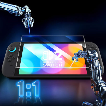 Techsuit SwitchAura Näytönsuoja-applikaattori Nintendo Switch 2:lle, Karkaistu lasi, 2 kappaleen setti