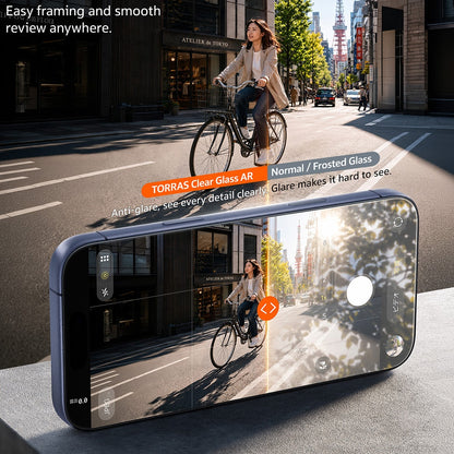 Torras Sunview AR -näytönsuoja Apple iPhone 18 Pro / 17 Pro:lle, karkaistu lasi, täysi liima