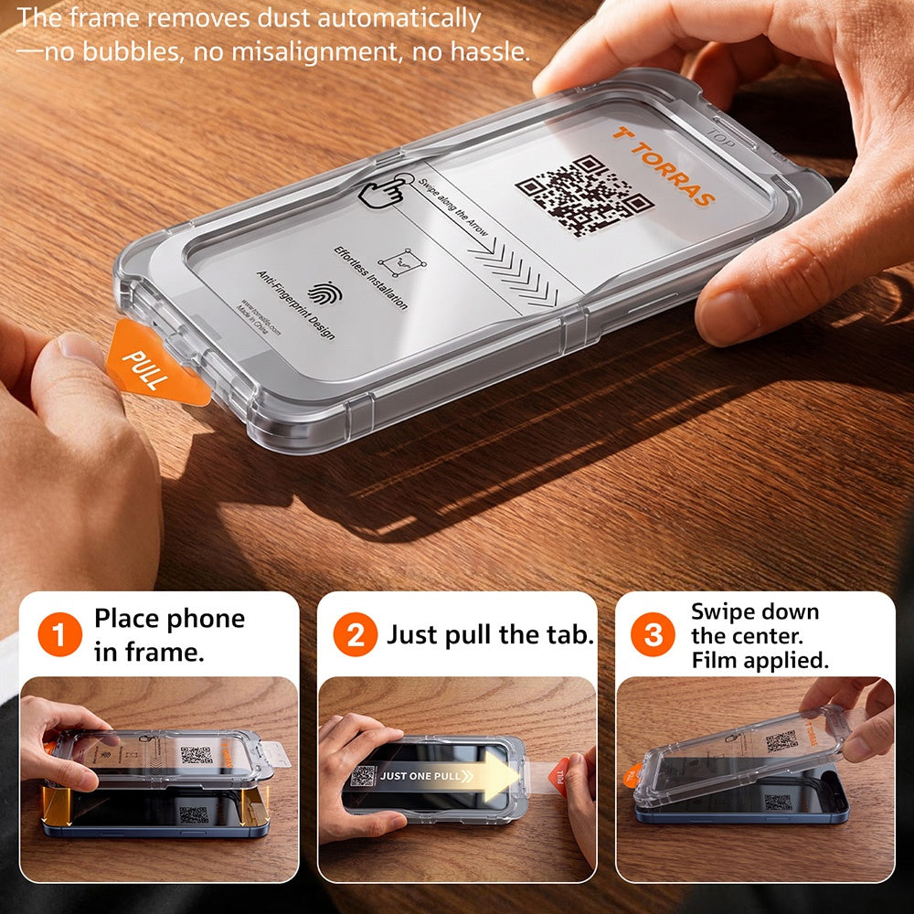 Torras Sunview AR -näytönsuoja Apple iPhone 18 Pro / 17 Pro:lle, karkaistu lasi, täysi liima