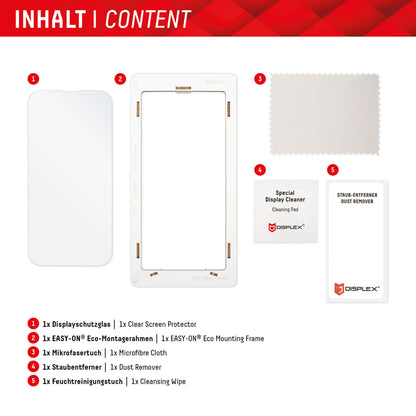 Displex Real Glass -suojakalvo Google Pixel 8 Pro:lle, Panssarilasi, Full Glue, 2D