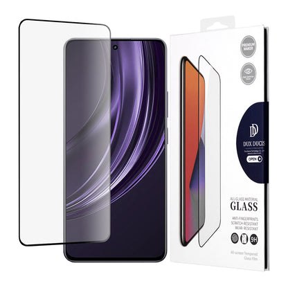 DUX DUCIS näytönsuoja Realme 13+:lle, karkaistu lasi, reunaliima, musta