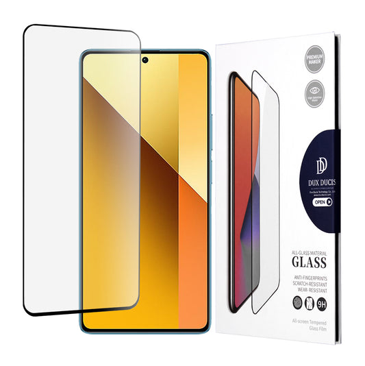 Suojakalvo DUX DUCIS näytölle Xiaomi Redmi Note 13 4G / Note 13 Pro 4G / Note 13 5G, Panssarilasi, Täysliima, Musta