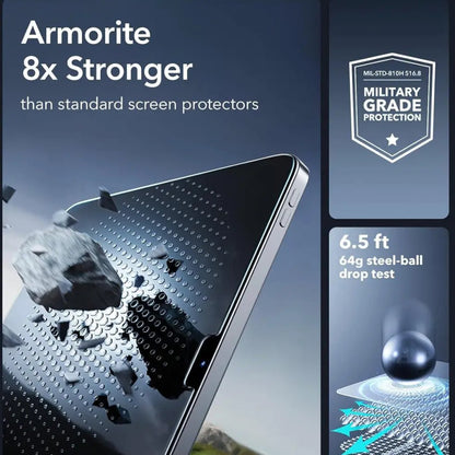 ESR Armorite UltraFit näytönsuojakalvo Apple iPad (2025) / (2022) varten, karkaistu lasi, Full Glue, 2 kappaleen setti