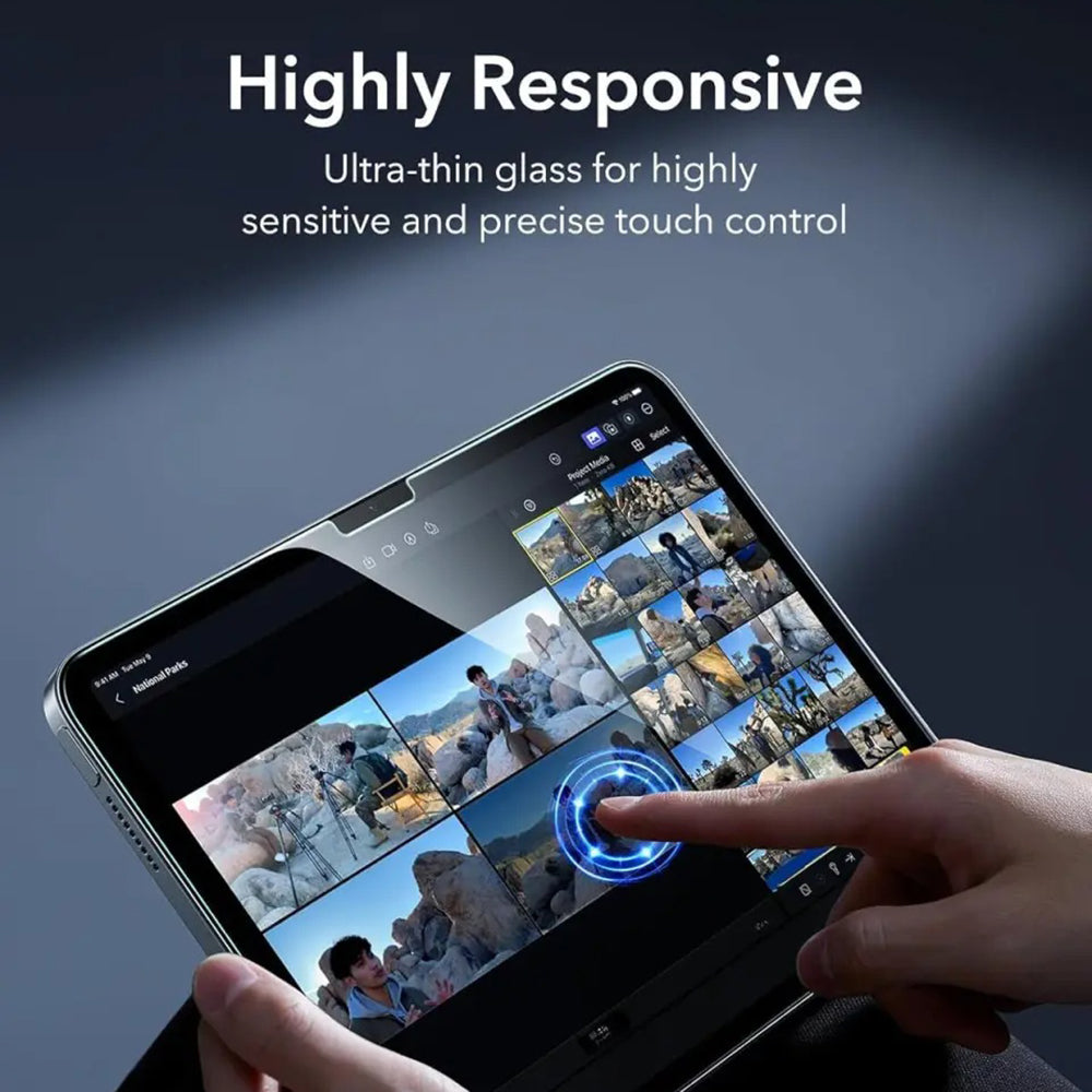 ESR Armorite UltraFit näytönsuojakalvo Apple iPad (2025) / (2022) varten, karkaistu lasi, Full Glue, 2 kappaleen setti
