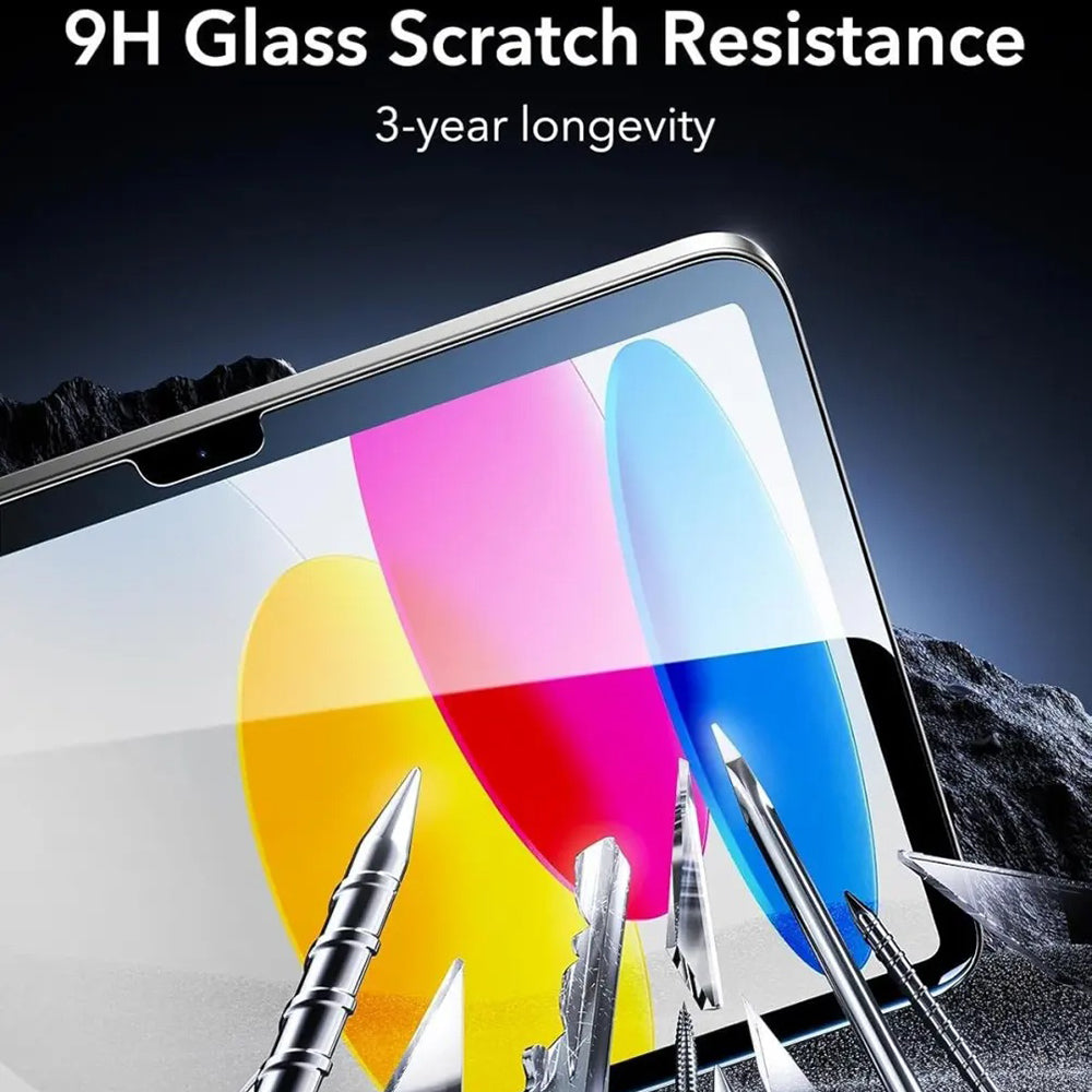 ESR Armorite UltraFit näytönsuojakalvo Apple iPad (2025) / (2022) varten, karkaistu lasi, Full Glue, 2 kappaleen setti