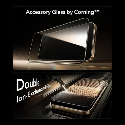 ESR UltraFit Armorite Pro -näytönsuojakalvo Apple iPhone 17 Pro Maxille, Panssarilasi, Full Glue, Musta