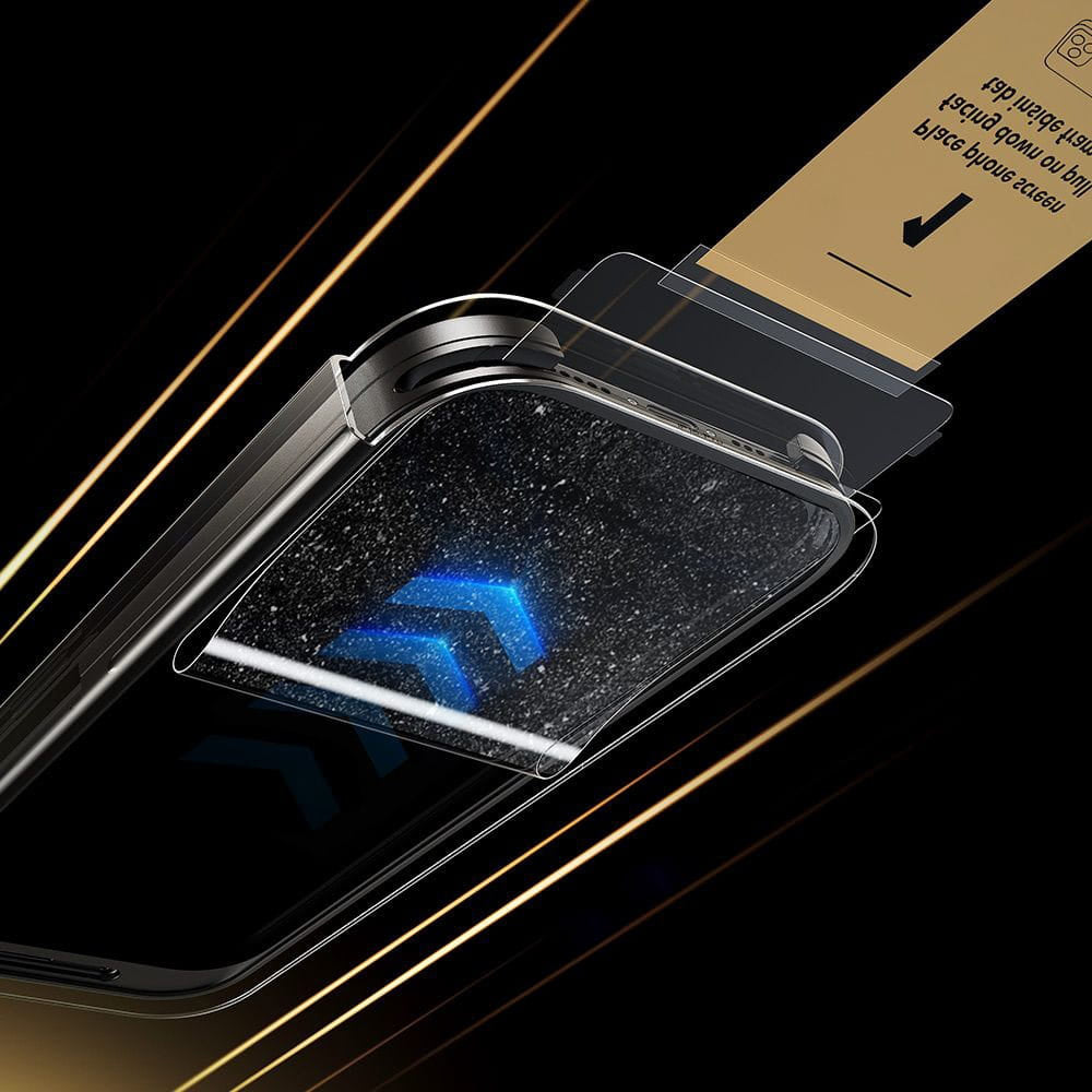 ESR UltraFit Armorite Pro -näytönsuojakalvo Apple iPhone 17 Pro Maxille, Panssarilasi, Full Glue, Musta