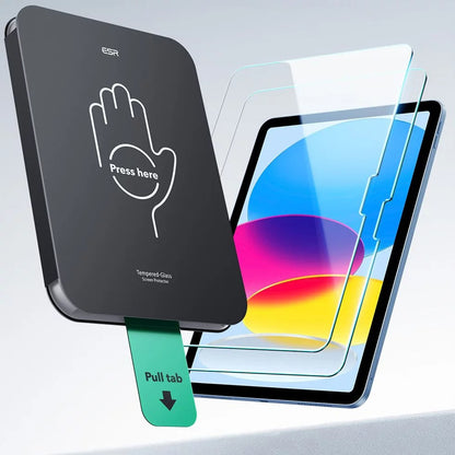ESR UltraFit näytönsuojakalvo Apple iPadille (2025) / (2022), karkaistu lasi, täysliima, 2 kappaleen setti
