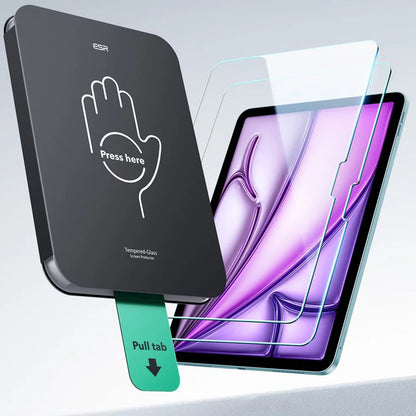 ESR UltraFit näytönsuojakalvo Apple iPad Air 13 (2025) / Air 13 (2024) varten, karkaistu lasi, täysliima, 2 kappaleen setti